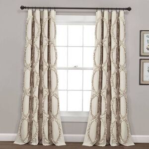 Open Box - Lush Decor - 1pc 54"x84" Light Filtering Avon Curtain Panel Bei Beige